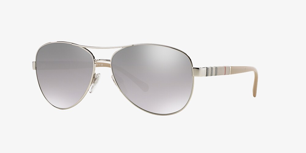 Burberry BE3080 59 Grey Mirror Gradient Silver & Silver Sunglasses |  Sunglass Hut United Kingdom