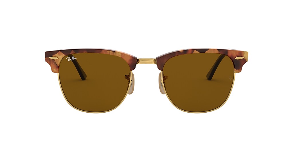 Ray Ban Rb3016 Clubmaster Fleck 51 Brown And Tortoise Sunglasses