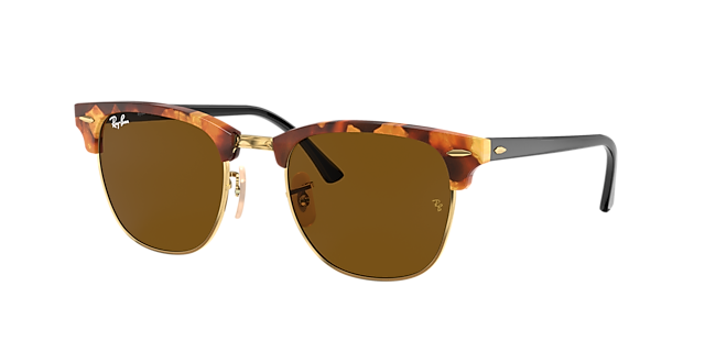 Ray-Ban RB3016 Clubmaster Fleck 51 Brown & Brown Havana