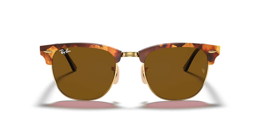 Ray-Ban RB3016 Clubmaster Fleck 51 Brown & Brown Havana Sunglasses |  Sunglass Hut Australia