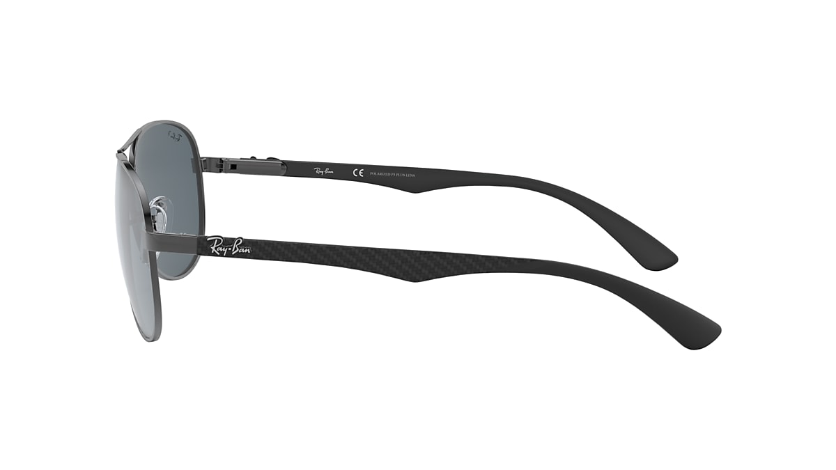 Ray-Ban RB8313 CARBON 58 Polarized Silver Mirror & Polarized Sunglasses | Hut