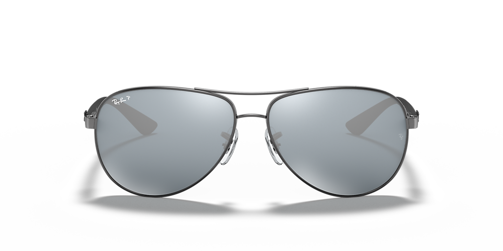 Ray-Ban RB8313 Fibre 61 Polarized Silver Mirror & Polarized Sunglasses | Hut USA