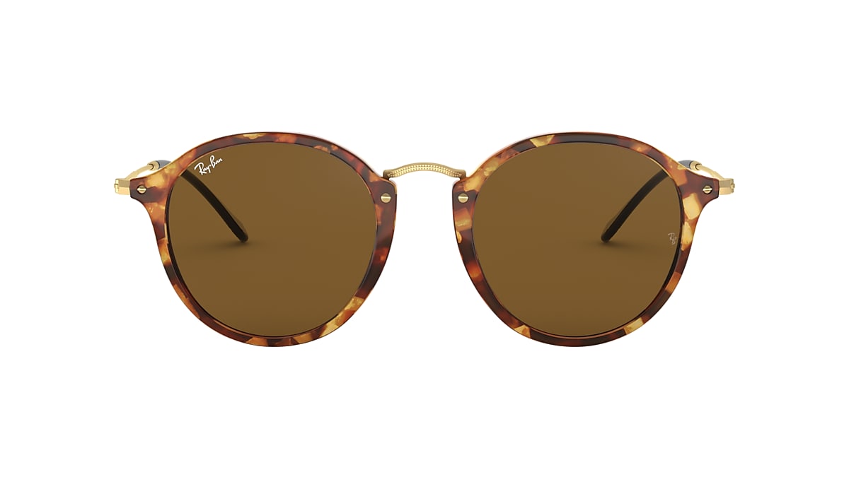 Ray-Ban RB2447 Round Fleck 49 Brown & Brown Havana Sunglasses | Sunglass  Hut USA