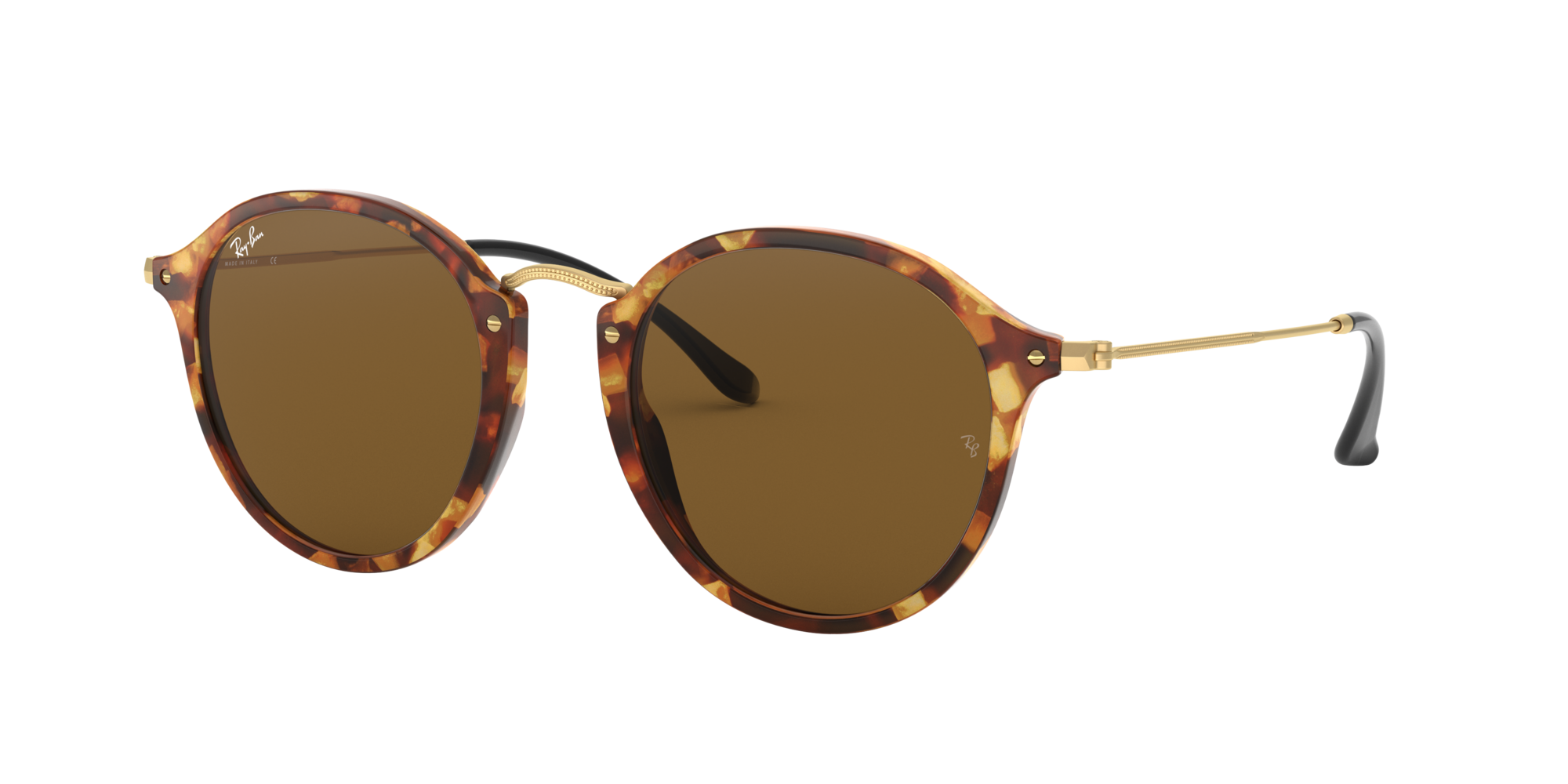 Ray-Ban RB2447 ROUND FLECK 49 Brown 