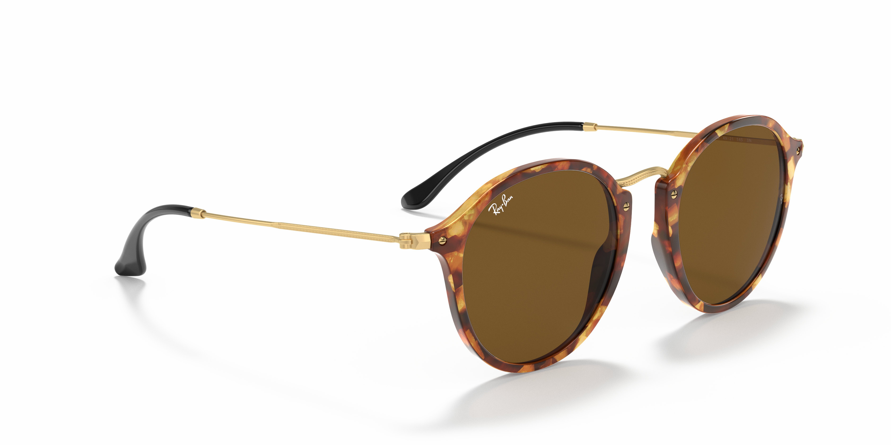 ray ban round fleck tortoise