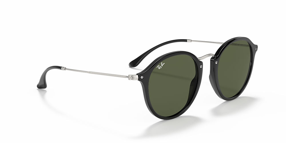 Transparent Owl unused Ray-Ban RB2447 ROUND FLECK 49 Green Classic G-15 & Black Sunglasses |  Sunglass Hut USA