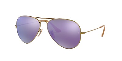 AVIATOR FLASH LENSES Sunglasses in Gold and Blue - RB3025