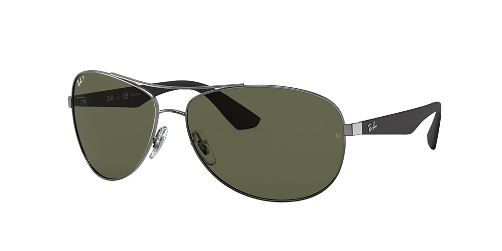 Ray-Ban RB3526 63 Green & Gunmetal Polarised Sunglasses | Sunglass Hut ...