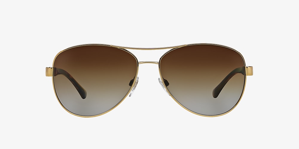 Burberry BE3080 59 Polar Brown Gradient & Light Gold Polarized Sunglasses