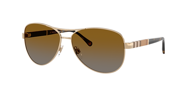 Burberry BE3080 59 Polar Brown Gradient & Light Gold Polarized