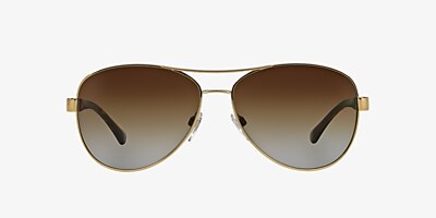 Burberry BE3080 59 Polarized Brown Gradient & Gold Polarized Sunglasses ...