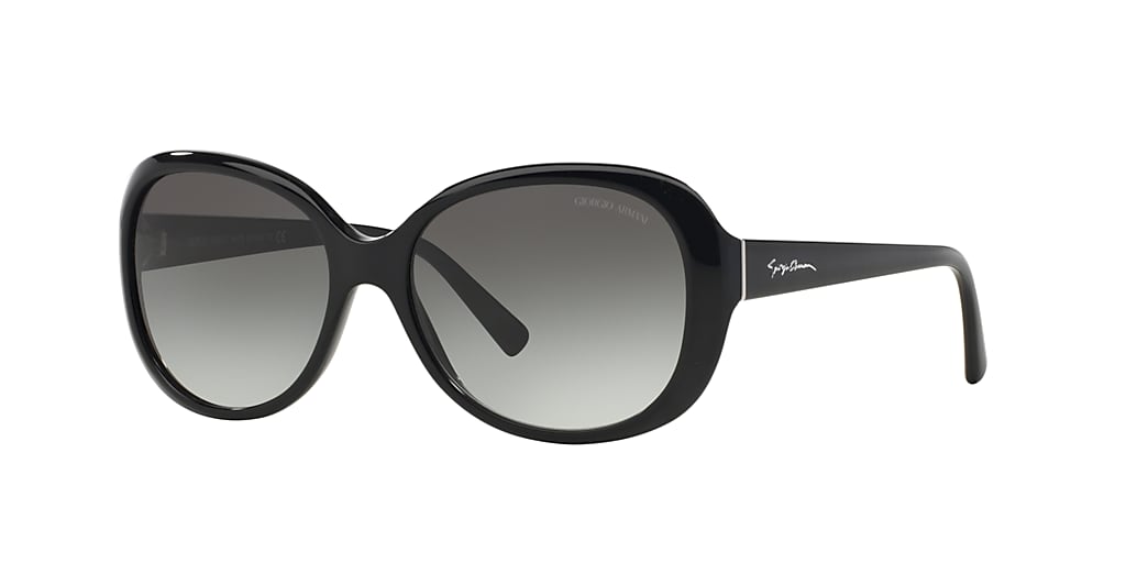 Giorgio Armani AR8047 56 Grey Gradient & Black Sunglasses | Sunglass ...