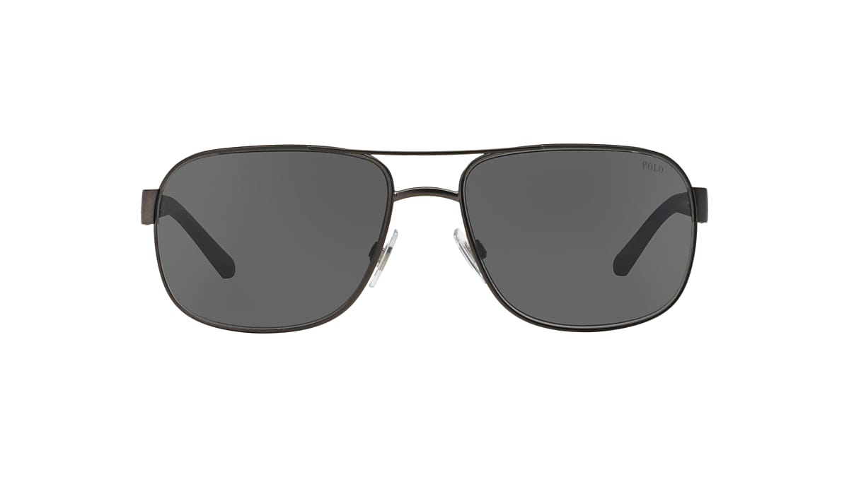 Polo Ralph Lauren PH3093 62 Grau & Gunmetal dunkel matt Sunglasses 