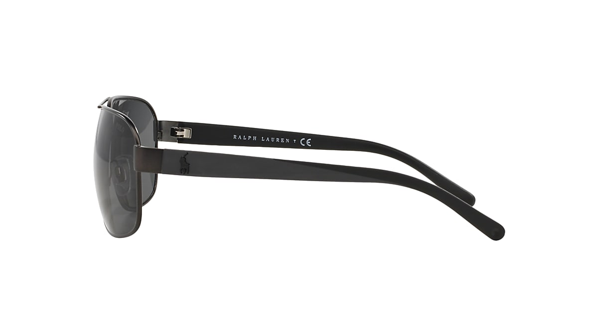 Polo Ralph Lauren PH3093 62 Grau & Gunmetal dunkel matt Sunglasses 