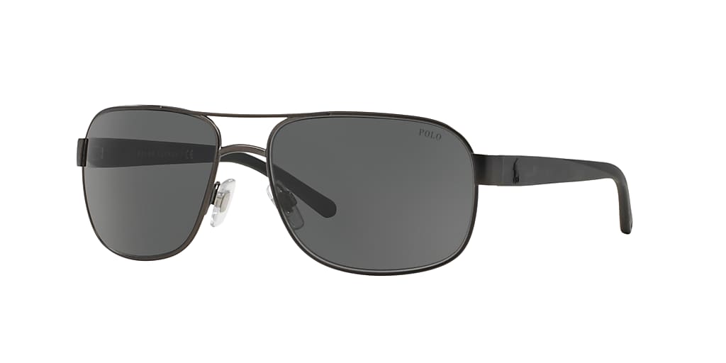 Polo Ralph Lauren PH3093 62 Grey & Matte Dark Gunmetal Sunglasses ...