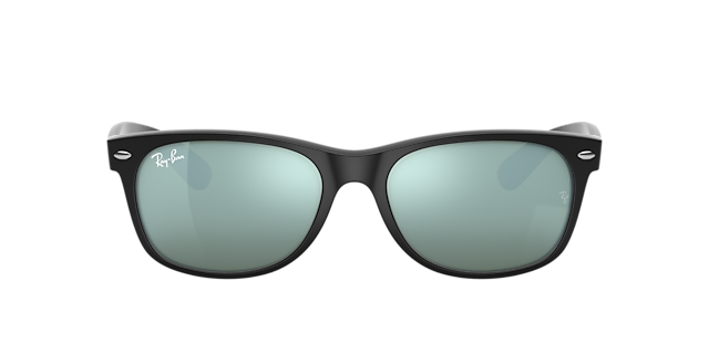 Wayfarer Sunglasses Flash Hut 55 | Ray-Ban Flash Blue Sunglass RB2132 New USA Black &