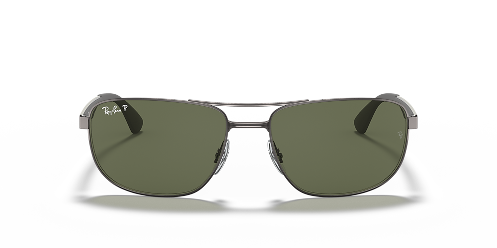 debt Annual Fertile Ray-Ban RB3528 61 Green & Gunmetal Polarized Sunglasses | Sunglass Hut USA