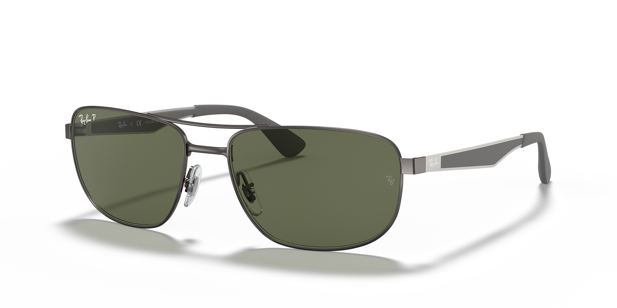 Ray-Ban RB3528 61 Green & Gunmetal Polarized Sunglasses | Sunglass Hut USA
