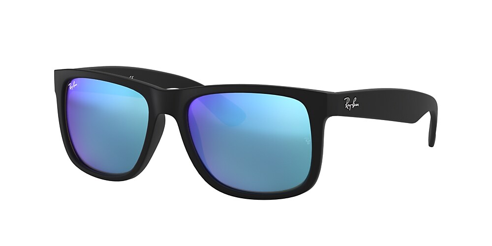 Ray-Ban RB4165F Justin Color Mix 55 Blue Mirror & Black Sunglasses
