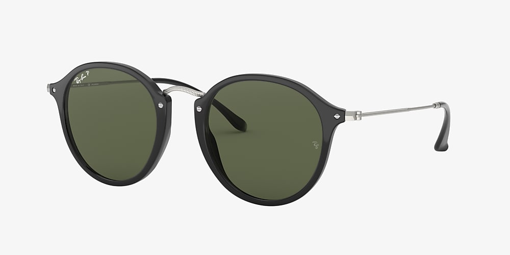 Ray Ban Rb2447 Round Fleck 49 Polarized Green Classic G 15 Black Polarized Sunglasses Sunglass Hut Usa