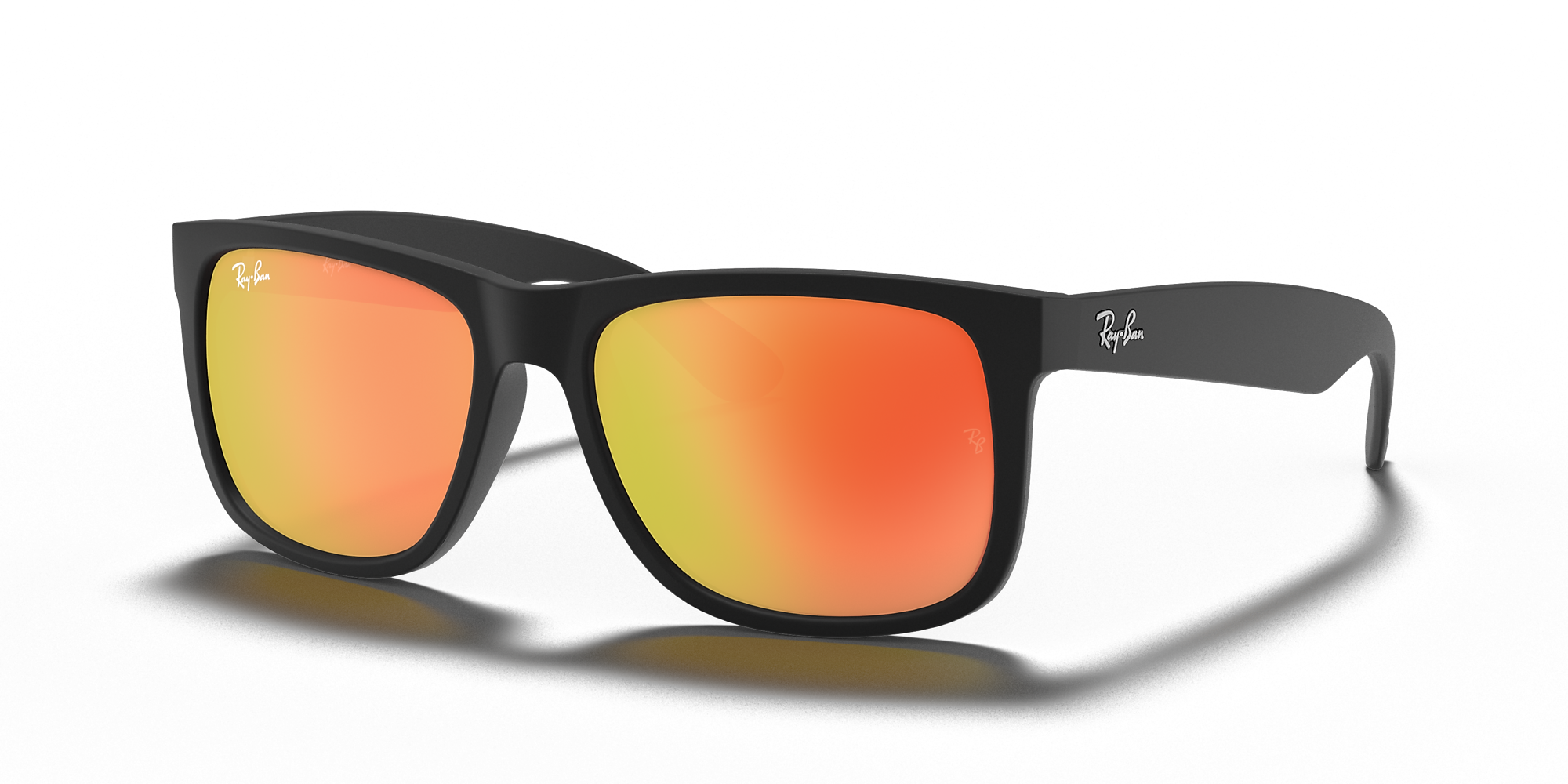 RayBan RB4165 Justin Color Mix 54 Red Mirror & Black Sunglasses