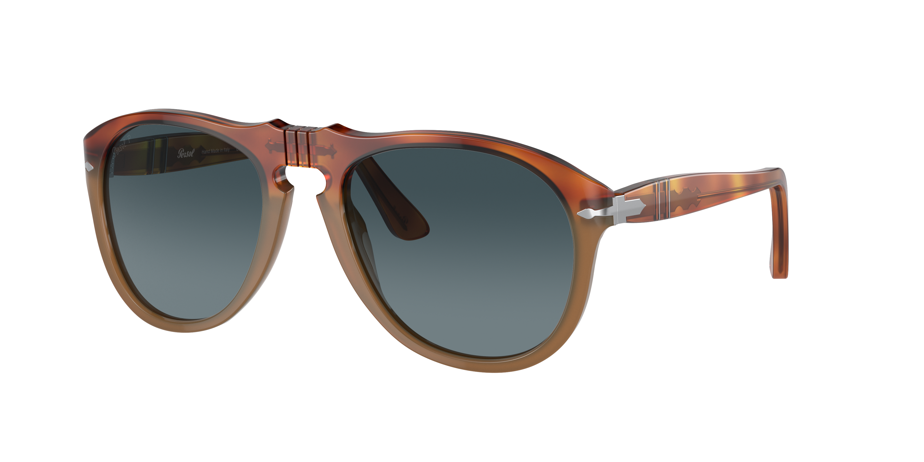 Persol Round Frame Sunglasses In Blue