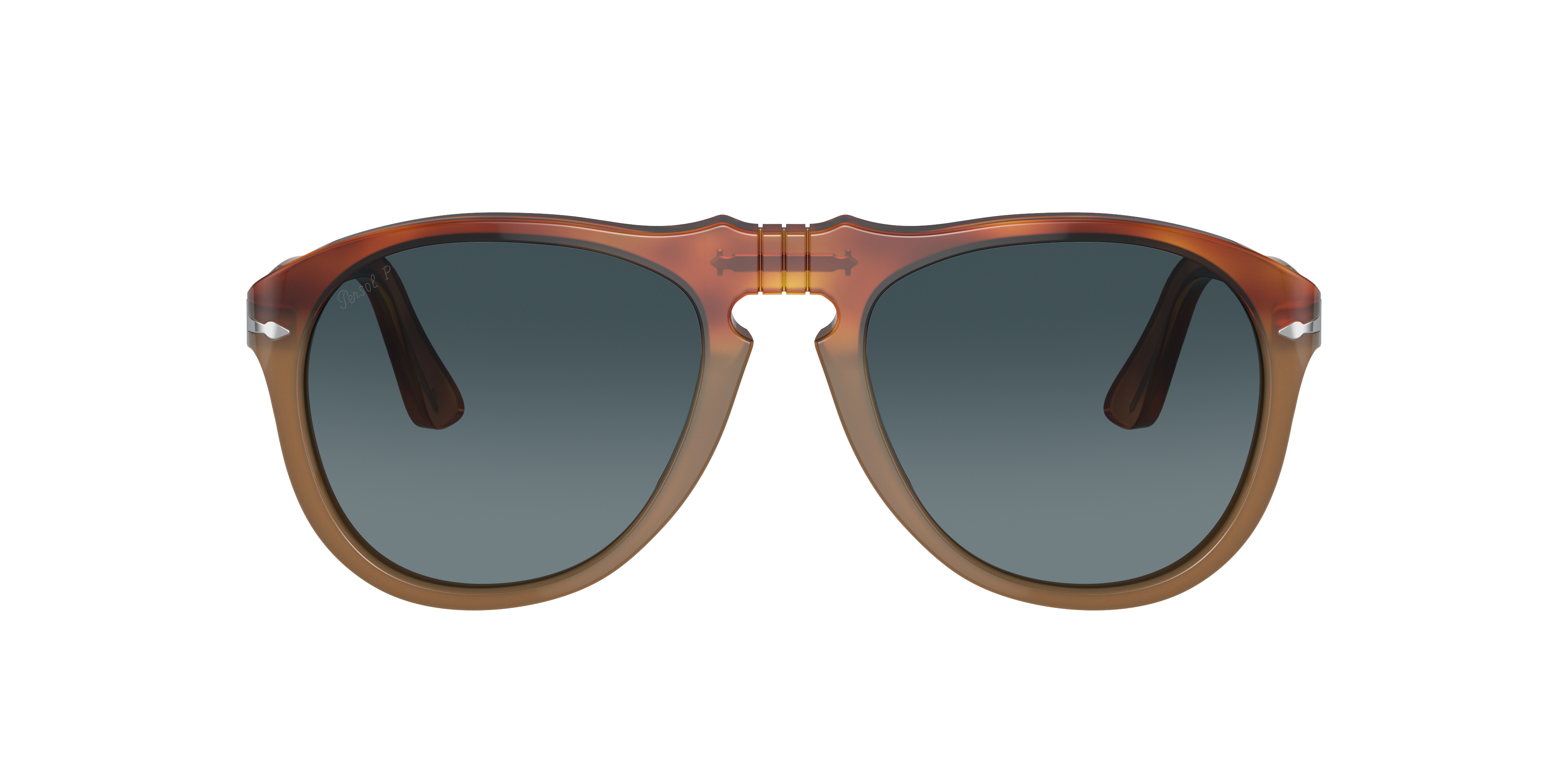 Persol Round Frame Sunglasses In Blue