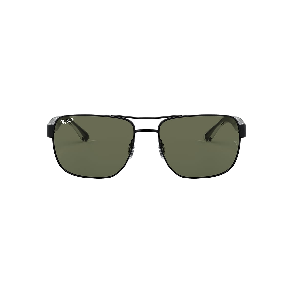 RAY-BAN RB3530 Black - Men Sunglasses, Green Lens