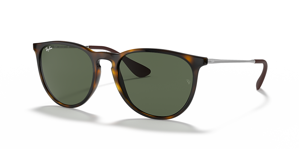 Ray-Ban RB4171 Erika Classic 54 Green Classic G-15 & Light Havana  Sunglasses | Sunglass Hut USA