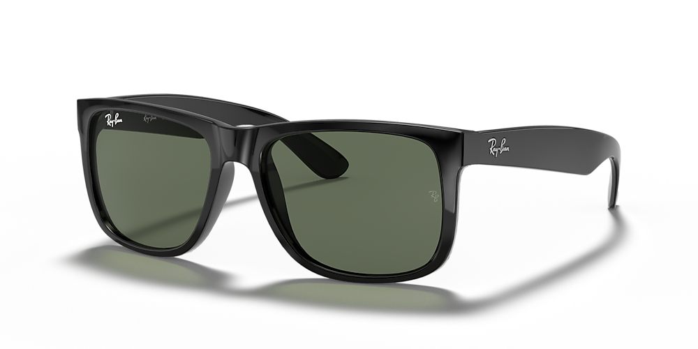 Ray-Ban RB4165F Justin Classic 55 Green Classic G-15 & Black Sunglasses |  Sunglass Hut USA