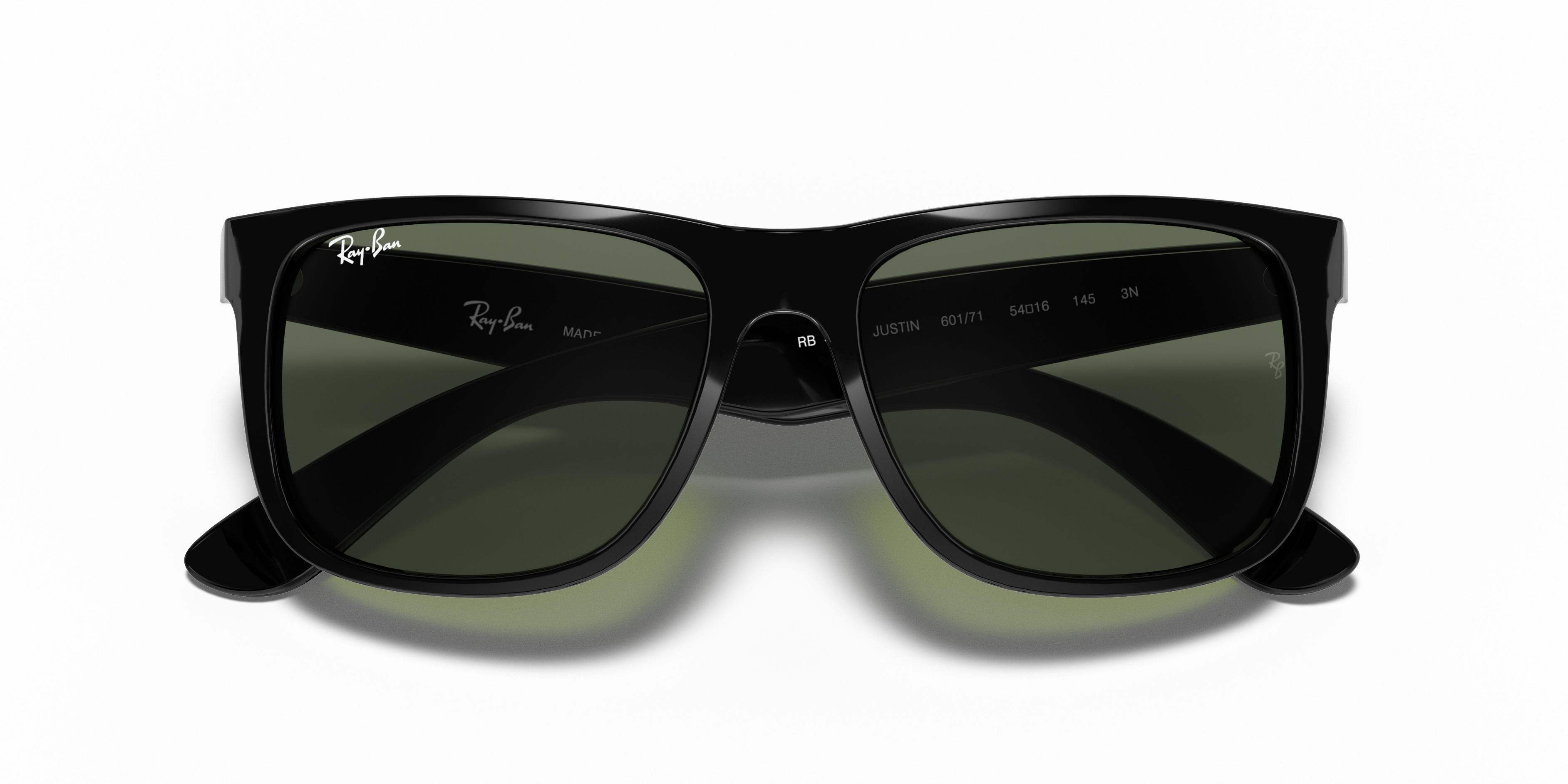 ray ban justin black green