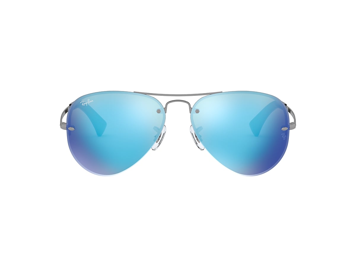 Ray-Ban RB3449 59 Blue Mirror & Gunmetal Sunglasses | Sunglass Hut USA