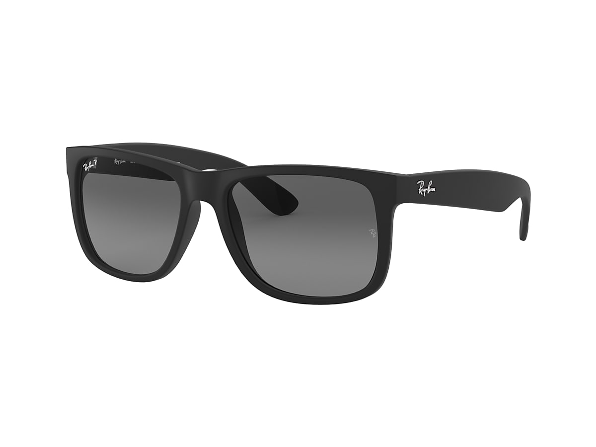 Ray-Ban RB4165 Justin Classic 54 Grey & Black Polarized Sunglasses |  Sunglass Hut USA