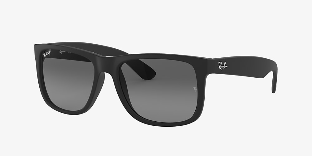 Ray Ban Rb4165 Justin Classic 55 Polarized Grey Gradient Black Polarized Sunglasses Sunglass Hut Usa