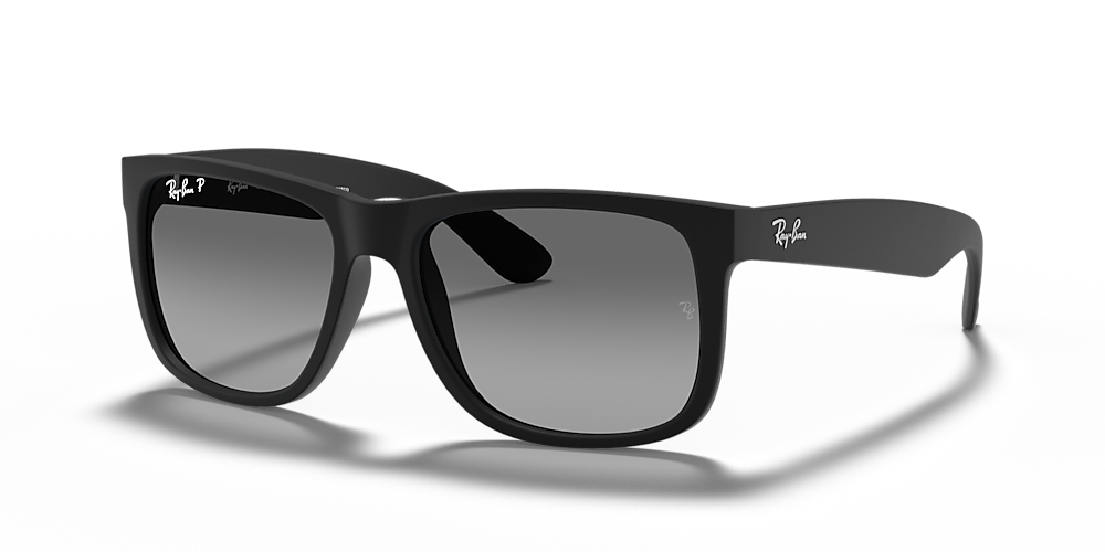 Ray Ban Rb4165 Justin Classic Polarized Grey Gradient Black Polarised Sunglasses Sunglass Hut United Kingdom