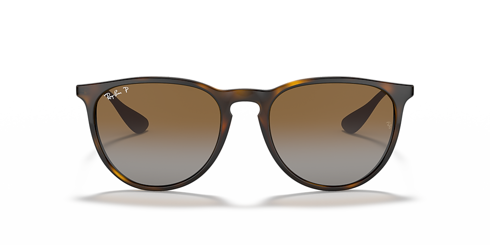 Ray-Ban RB4171 Erika Classic 54 Brown u0026 Light Havana Polarized Sunglasses |  Sunglass Hut USA