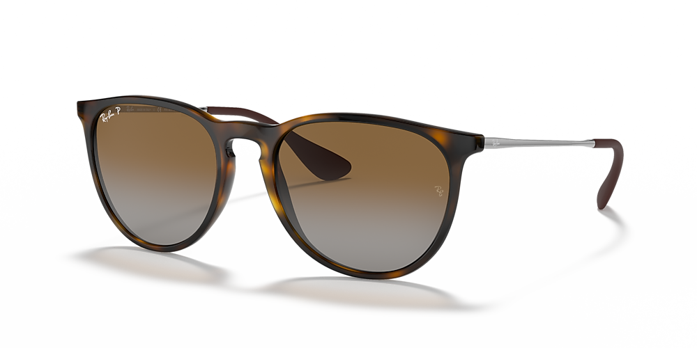Ray-Ban RB4171 Erika Classic 54 Brown & Light Havana Polarized Sunglasses |  Sunglass Hut USA