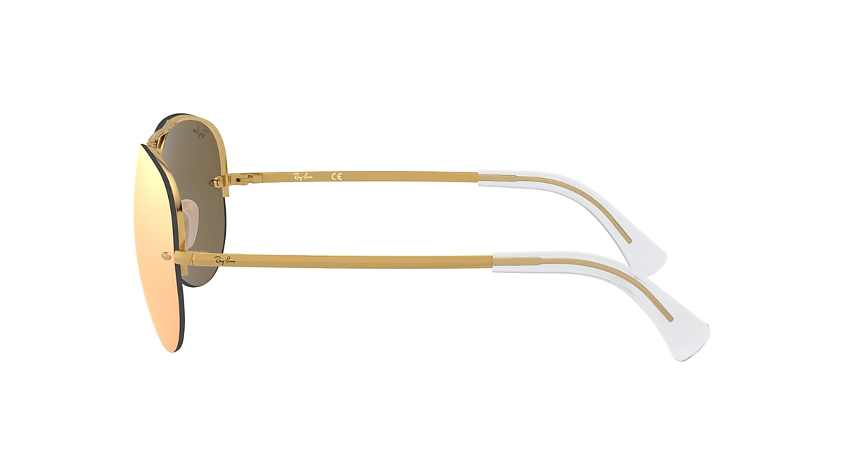 Ray-Ban RB3449 59 Copper Mirror & Gold Sunglasses | Sunglass