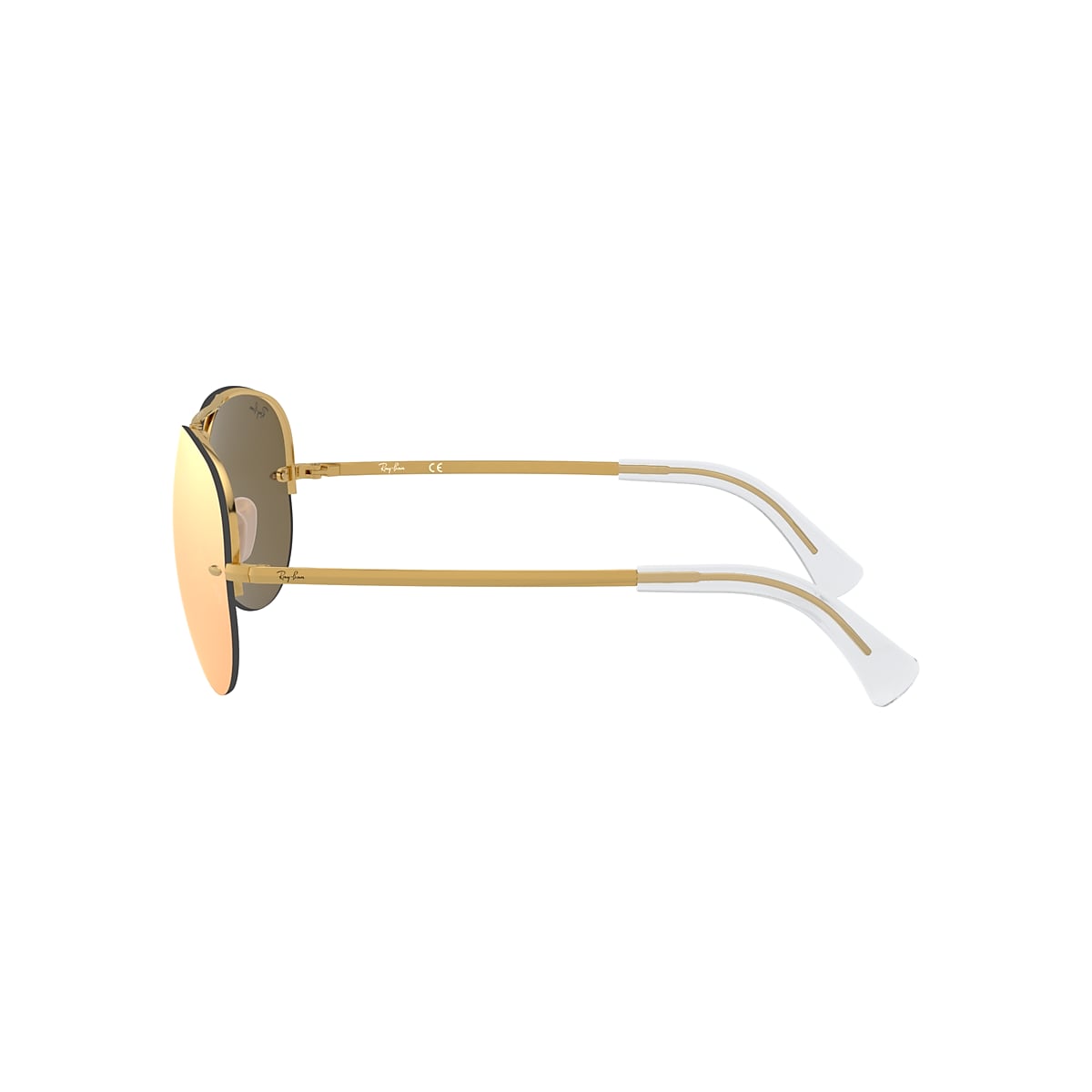 RAY-BAN RB3449 Gold - Male Sunglasses, Copper Mirror Lens