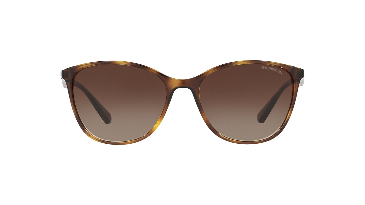 EMPORIO ARMANI EA4073 Shiny Havana - Women Sunglasses, Gradient Brown Lens