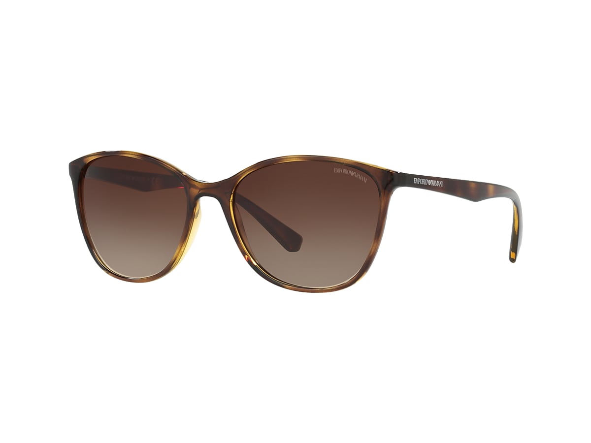 Emporio Armani EA4073 56 Gradient Brown Shiny Havana Sunglasses