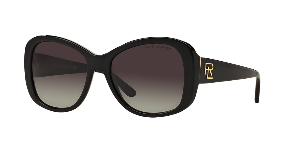 Ralph Lauren RL8144 56 Gradient Grey & Shiny Black Sunglasses ...