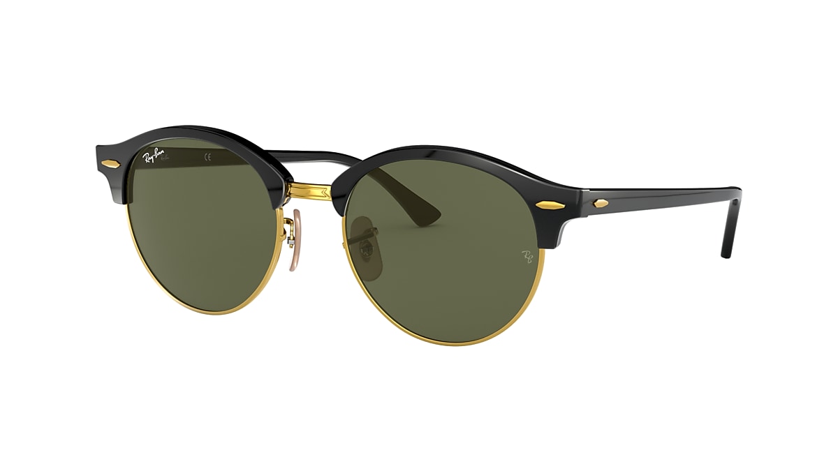 Ray-Ban RB4246 Clubround Classic 51 G-15 Green & Black Sunglasses |  Sunglass Hut USA