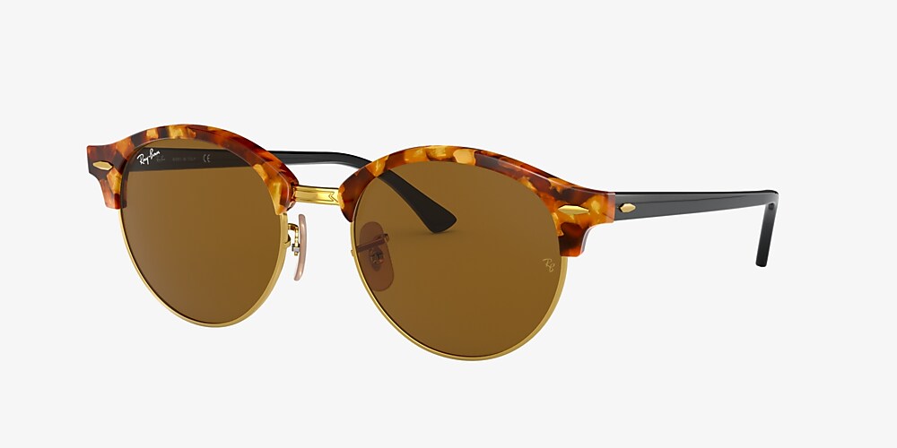 Ray-Ban RB4246 Clubround Classic 51 Brown & Brown Havana Sunglasses |  Sunglass Hut Canada