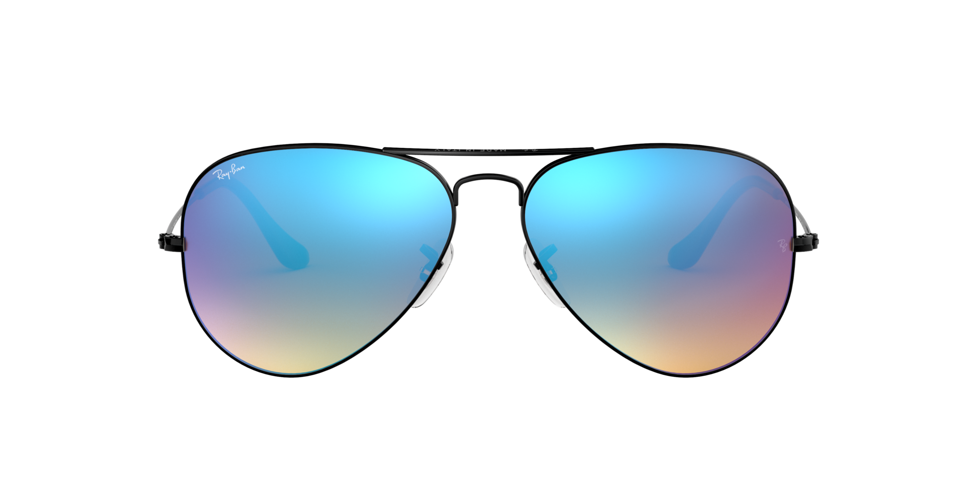 blue aviator ray ban sunglasses