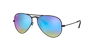 Ray-Ban RB3025 Aviator Flash Lenses Gradient 55 Blue Flash & Black