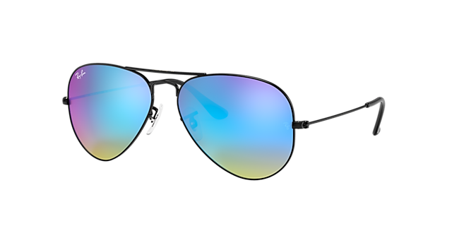 Ray-Ban RB3025 Aviator Flash Lenses Gradient 55 Blue Flash & Black