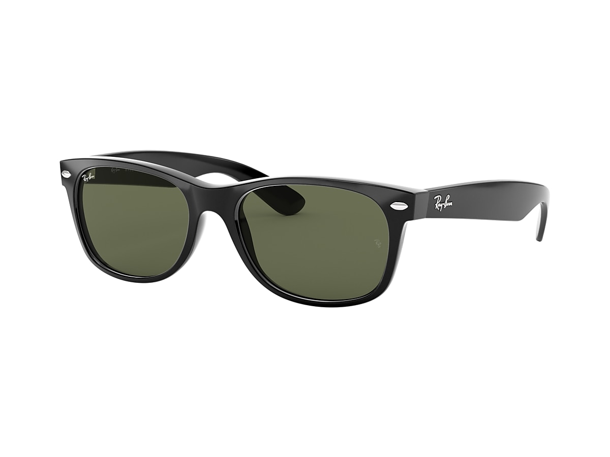 Ray-Ban RB2132 New Wayfarer Classic 58 Green & Black Sunglasses | Sunglass  Hut Australia