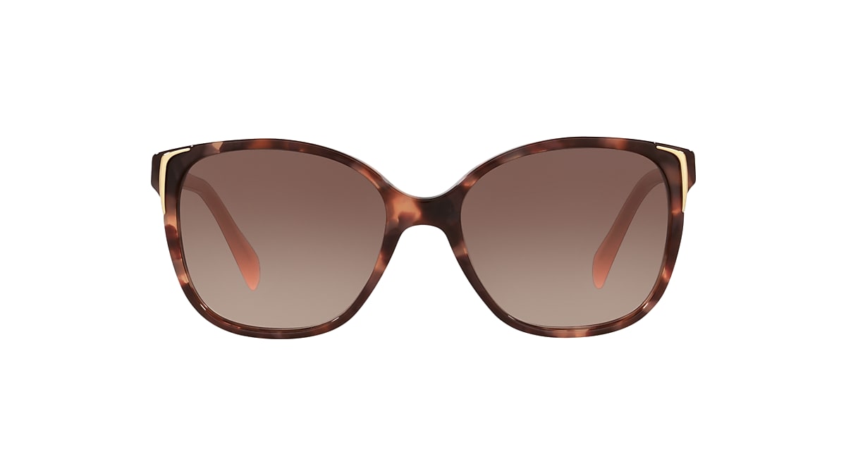 Prada PR 01OS Conceptual 55 Brown Gradient & Spotted Brown Pink Sunglasses  | Sunglass Hut United Kingdom