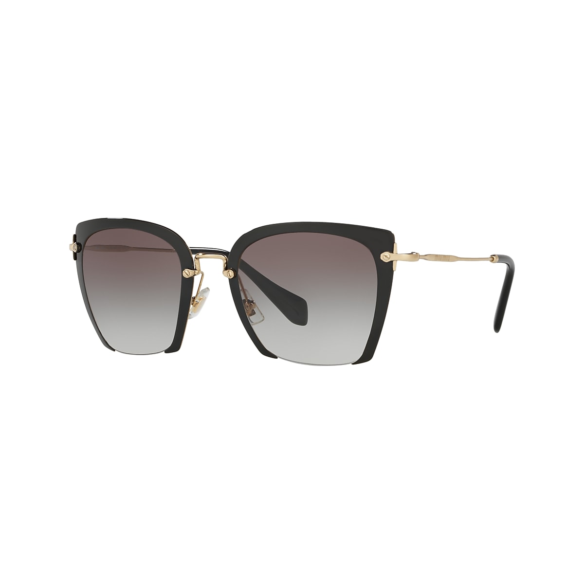 Miu Miu MU 52RS 52 Grey Gradient & Black Sunglasses | Sunglass Hut